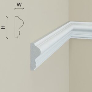 Moulure décorative en polystyrène– 6 cm Forme S